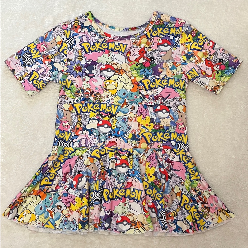 Hunny Bee Kids Pokemon Peplum Top